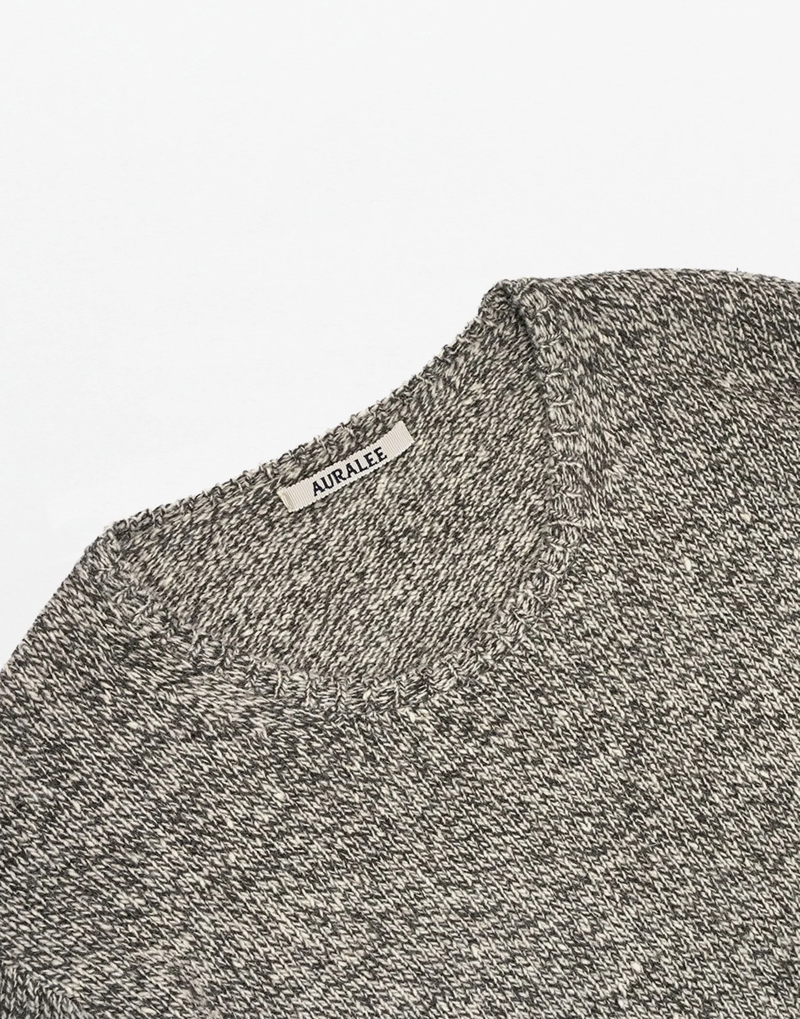 Auralee - AIRY SILK WOOL KNIT PULLOVER (TOP BLACK) — EQUIPMENT